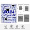 Custom Graduation Blankets with Name and School Name Blanket Personalized Class of 2024 Gift for Graduates Summer Travel Blankets (50x40 inch) view 3