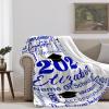 Custom Graduation Blankets with Name and School Name Blanket Personalized Class of 2024 Gift for Graduates Summer Travel Blankets (50x40 inch) view 4