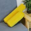 16x6 Inch Car Round Cervical Neck Pillow Semi-Roll Pillow With Washable Cotton Cover. Round Cervical Roll Cylinder Bolster Pillow(Color:yellow) view 2