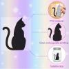 CREATCABIN 24Pcs Animals Silhouettes Mason Jar Decor PVC Laser Cut Pet Scrapbook Cardboard Solar Lantern Hanging Cutouts Ornaments for Lantern Frosted Glass Window Black 4x3.5Inch-No Sticker view 3