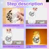 CREATCABIN 24Pcs Animals Silhouettes Mason Jar Decor PVC Laser Cut Pet Scrapbook Cardboard Solar Lantern Hanging Cutouts Ornaments for Lantern Frosted Glass Window Black 4x3.5Inch-No Sticker view 4