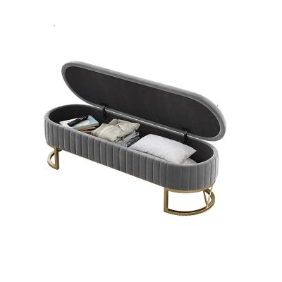 Ottoman Bench Stepping Stool Storage Bench- Ottoman for Bedroom End of Bed, Entryway Bench, Modern Velvet Benche Bedroom Benches for Foot of Bed,Upholstered Bench with Golden Legs Foot Stools Ottoman