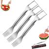2-in-1 Stainless Steel Fruit Cutter, Watermelon Fork Slicer Cutter (3PCS) view 1