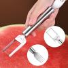 2-in-1 Stainless Steel Fruit Cutter, 2024 New Upgrade Watermelon Fork Cutter Slicer, Watermelon Cube Cutter Tool, Dual Head Fruit Forks Knife Summer Fruit Cutting Fork for Home Kitchen (5PCS) view 3