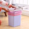 EARSHOT Trash Can Trash Can Household Plastic Lidded Trash Can Office Wastebasket Living Room Kitchen Bathroom Lidless Trash Can Bathroom Trash Can(Color:B,Size:10L) view 4