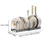 BABETRUE Kitchen Drain Rack Kitchen Storage Rack Chopping Board Cutting Board Storage Rack Retractable Pot Cover Rack Countertop Pot Storage Rack Dish Rack with Drain(Color:A) view 2