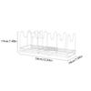 BABETRUE Kitchen Drain Rack Kitchen Storage Rack Telescopic Pot Lid Rack Bronze White Black Adjustable Kitchen Pot Rack Dish Rack with Drain(Color:B) view 2