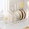 BABETRUE Kitchen Drain Rack Kitchen Storage Rack Chopping Board Cutting Board Storage Rack Retractable Pot Cover Rack Countertop Pot Storage Rack Dish Rack with Drain(Color:B) view 4