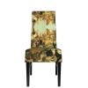 Fresqa Chicken and Rooster Print Print Elastic and Detachable Chair Protector,Perfect Addition for Any Home Decor, Black view 2