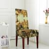 Fresqa Chicken and Rooster Print Print Elastic and Detachable Chair Protector,Perfect Addition for Any Home Decor, Black view 4
