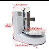 aromaoveite Electric Cake Cream Spreader for 4-12 Inch Cakes | Automatic Birthday Cake Coating Machine | Smooth Cake Icing Tool W/ 4*Flattening Tools for Kitchens, Cake Shops, Dessert Shops,White view 2