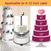 aromaoveite Electric Cake Cream Spreader for 4-12 Inch Cakes | Automatic Birthday Cake Coating Machine | Smooth Cake Icing Tool W/ 4*Flattening Tools for Kitchens, Cake Shops, Dessert Shops,White view 3