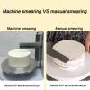aromaoveite Electric Cake Cream Spreader for 4-12 Inch Cakes | Automatic Birthday Cake Coating Machine | Smooth Cake Icing Tool W/ 4*Flattening Tools for Kitchens, Cake Shops, Dessert Shops,White view 4