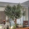 Artificial Trees for Modern Home Living Room Decor, Tall Fake Olive Tree Plants, Artificial Olive Tree, Fake Olive Silk Tree with Branches and Fruits(Size:1mx0.9m) view 4