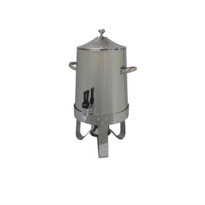 FixtureDisplays 12X10X21" 10 Liters Hot Beverage Dispenser, Coffee Urn, Large Stainless Steel Cider Drink Dispenser with Mini Burner Stove to Keep Warm Container 13037NEW