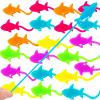 HLARTNET 200 PCS Sticky Shark Toys for Kids, Stretchy Shark Gifts Bulk, Ocean Under Sea Themed Favors Goodie Bags Stuffer, Classroom Prizes Students Rewards view 1