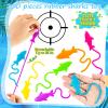 HLARTNET 200 PCS Sticky Shark Toys for Kids, Stretchy Shark Gifts Bulk, Ocean Under Sea Themed Favors Goodie Bags Stuffer, Classroom Prizes Students Rewards view 2
