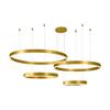 LED Chandelier Adjustable Brushed Gold 3 Rings Ceiling Light with Modern Design for Living Room Dining Room Bedroom Kitchen Foyer Office Hotel(40+60+80+100cm) view 1