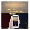 LED Chandelier Adjustable Brushed Gold 3 Rings Ceiling Light with Modern Design for Living Room Dining Room Bedroom Kitchen Foyer Office Hotel(40+60+80+100cm) view 2