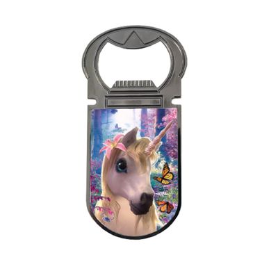 3D LiveLife Bottle Openers - Cute Uni from Deluxebase. Unicorn Magnetic Drink Opener with Lenticular 3D Image. Fridge Magnet Gifts for Kitchen and Bar Accessories.