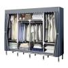 Rieort Wardrobe Closet Thick Metal Frame Clothes Closet Cloth Closets for Bedroom 86cm/ 110cm/ 130cm/ 170cm Portable Wardrobe view 1