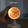 Alarm Clock Bedroom 5-Inches Alarm Clock, Silent Non Ticking Small Clock with Arabic Numerals, Desktop Alarm Clock with Night Light, Battery Operated Table Clock Bedside Clock (Color : E) (1) view 3
