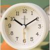 Alarm Clock Bedroom 5-Inches Alarm Clock, Silent Non Ticking Small Clock with Arabic Numerals, Desktop Alarm Clock with Night Light, Battery Operated Table Clock Bedside Clock (Color : E) (1) view 4