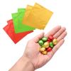 uxcell 100pcs Foil Candy Wrappers, 4 x 4 Inch Chocolate Bar Wrappers, Aluminum Foil Paper for Caramel Candy Packaging Decoration, Red view 3