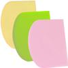 SURDOCA Dough Scraper Bench Scraper - 3P 7.1x4.9" Plastic Flexible Bowl Scraper, Sharp Edge & Angles Cake Scraper. Non-Slip Bakeware Decorating Tools Sculpting & Modeling Tools - Green+Pink+Yellow view 1
