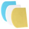 SURDOCA Dough Scraper Bench Scraper - 3P 7.1x4.9" Plastic Flexible Bowl Scraper, Sharp Edge & Angles Cake Scraper. Non-Slip Bakeware Decorating Tools Sculpting & Modeling Tools - Yellow+White+Blue view 1