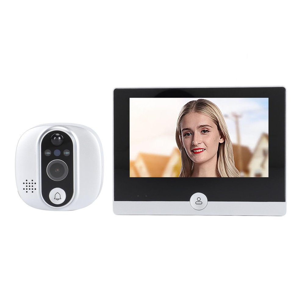 HomeLoft Basics Smart Video Doorbell, 1080P Intelligent Visual Doorbells with 4.3inch Screen, 2 - Way Audio, PIR Motion Detection, Night Vision, 150 Degree Wide Angle (Silver), Generic9fqgrdpyvh-11