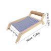 LIZEALUCKY Cat Chair, Cat Hammock Bed, Elevated Cat Beds for Indoor Cats, Wooden Cat Chair with Sisal Scratcher, Cozy Cat Lounger Mini Beach Chair (Beach Sisal Roller Bed) view 4