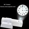 LED Projection Alarm Clock, 180 Adjustable, Wall Clock with 5 Dimming Colors, Analog Face, Brightness Adjustable, Clearly Visible, for Home (Black) view 2