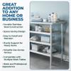 Express KitchQuip Stainless Steel Work Table with 1.5" Backsplash and 3 Shelves | Metal Kitchen Food Prep Table | NSF Certified (36" Long x 18" Deep) view 3