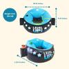 Qadory Inflatable Gaming Chair for Kids  Supports Up to 300 lbs, Includes Air Pump, Cup Holder, 2 Pockets  Durable Gaming Bean Bag Seat, Comfy Kid Bean Bag Chair & Top Bean Bag Chairs for Kids view 3