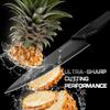 Arrtcy Knife Set with Block - Kitchen Knife Set German High-Carbon Steel - 15-Piece with Built-in Sharpener & Dishwasher Safe - Ergonomic Anti-Slip Handles,Black,Gift Box Included view 4