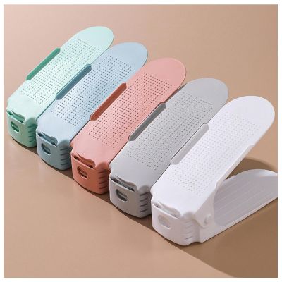 AKYLDI Shoe Stackers for a Pair of Shoes, Adjustable Shoe Slot Organizer, Double Deck Shoe Stacker Organizer for Shelf Closet Floor,Mixed-15