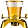 Beer Tower Dispenser, Drink Dispenser 3L/100oz Beer Tower Drink Dispenser with Ice Tube and 3 Tap Gold Ice Cold Beverage Dispenser for Home Bar Holiday Beer view 1