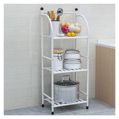 CHICKEN Pot and Pan Organizer Shelving Unit Organizer Rack Home Kitchen Storage Shelf Bookshelf Storage Book Display Flower Stand Bathroom Rack Kitchen Organizers and Storage(Color:White)
