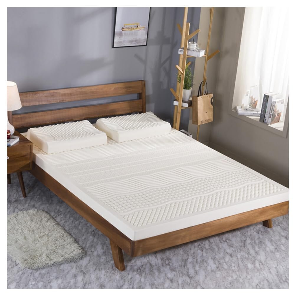 BIRJXVTO 100% Natural Latex Topper Firm -Firm - 1/2/3/4 Inch - Twin Size - Durable and Not Easy to Collapse,Memory Foam Mattress Topper,5cm,200x200cm