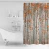 Orange Tree Leaf Shower Curtain Set with Hook 72" x 96",Washable Cloth Polyester Fabric Shower+Curtain,Waterproof Bath/Bathroom/Showers/Bathtubs Curtains Modern Abstract Forest Graffiti Painting Art view 2
