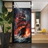 FOCCAFB Colorful Boat Window Privacy Film, Beautiful Night Ocean Nautical Landscape Self Adhesive Frosted Glass Window Film for Home Office Bathroom 27.6Wx47.2L inch view 4