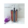 GTEFSWS Countertop Soap Dispensers Soap Dispenser Colorful Striped Soap Pump Ceramic Shower Pump Bottle Baby Lotion Dispenser for Bathroom Kitchen Bottles view 2