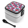 DJUETRUI Bento Box Adult Lunch Box Double Insulated Boxes Reusable Bento Lunch Box Strawberry Pattern Style Leak-Proof Lunchbox for Dining Out Work Picnic, ZDG54D12GSG view 1