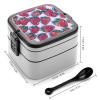 DJUETRUI Bento Box Adult Lunch Box Double Insulated Boxes Reusable Bento Lunch Box Strawberry Pattern Style Leak-Proof Lunchbox for Dining Out Work Picnic, ZDG54D12GSG view 2