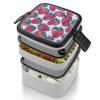 DJUETRUI Bento Box Adult Lunch Box Double Insulated Boxes Reusable Bento Lunch Box Strawberry Pattern Style Leak-Proof Lunchbox for Dining Out Work Picnic, ZDG54D12GSG view 4