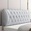 ZZYK Bedside Cushion Large Bed Backrest Faux Leather Headboard Pillow Lumbar Support Upholstered Reading Pillow Removable Daybed Bunk Bed Bolster,Silver,Paste/79x23x4In view 1
