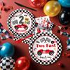 Suhelkit Race Car 2nd Birthday Party Decorations Tableware Kids, Red Two Curious Two Fast Birthday Decorations Party Supplies, Paper Plate, Cup, Napkin, Fork, Serves 24 view 3