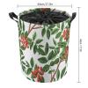 Laundry Basket for Bathroom Laundry Hamper with Handles Red Berry Art Laundry Basket Waterproof Storage Basket for Dirty Clothes Circular Lightweight Organizer Basket Dirty Clothes Hamper for Bedroom view 2