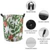 Laundry Basket for Bathroom Laundry Hamper with Handles Red Berry Art Laundry Basket Waterproof Storage Basket for Dirty Clothes Circular Lightweight Organizer Basket Dirty Clothes Hamper for Bedroom view 4